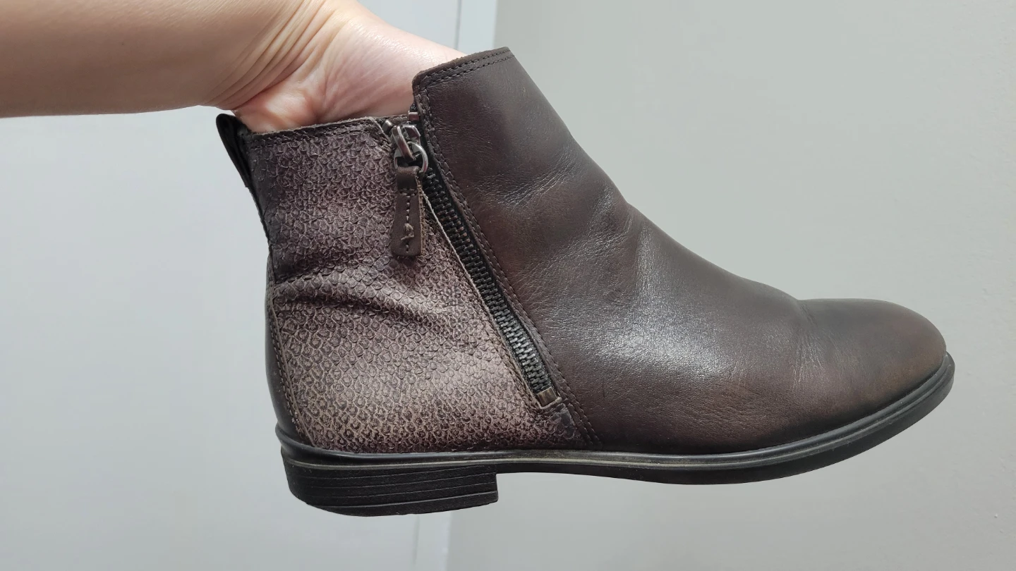 ECCO Women's Brown Leather Ankle Boots