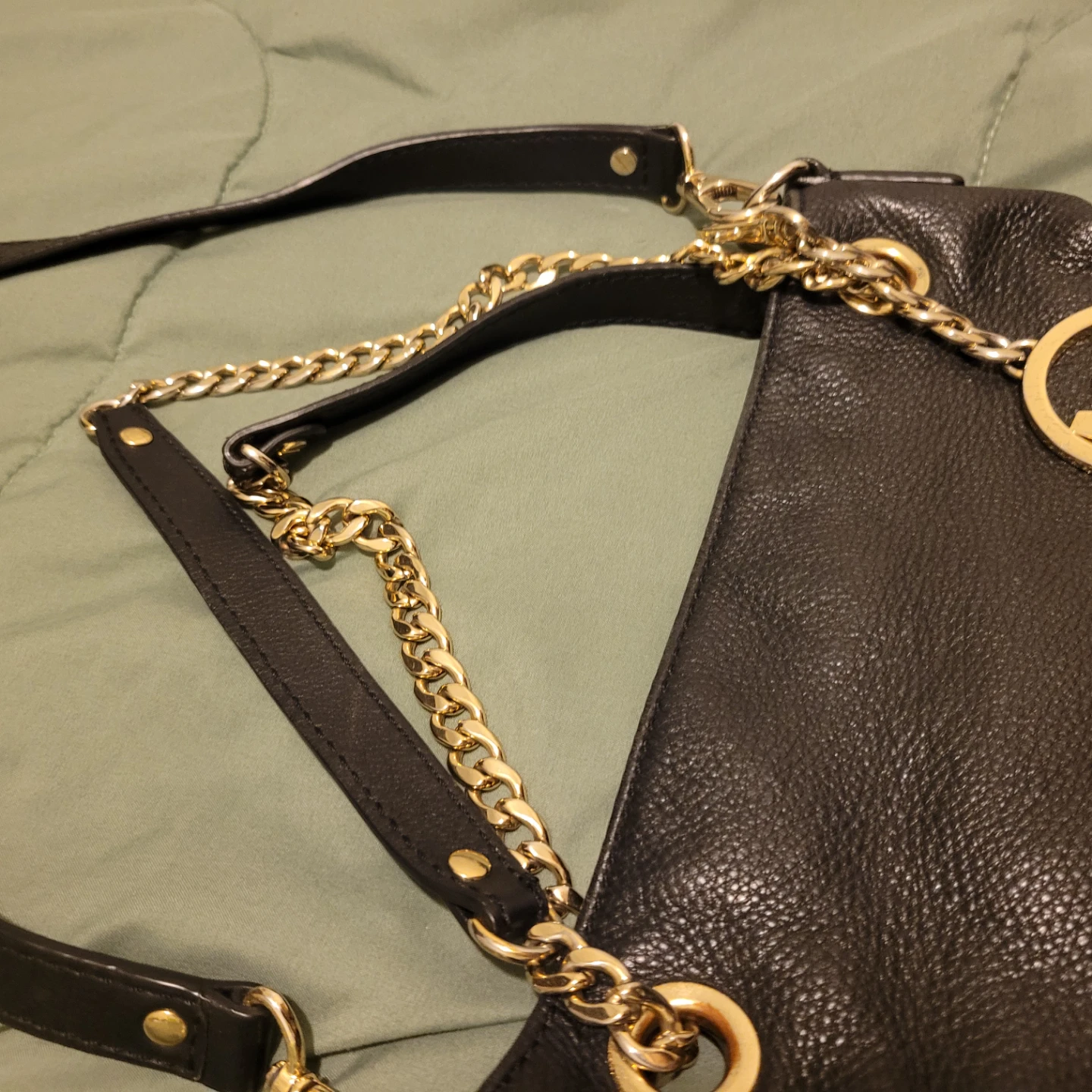 Super cute Michael Kors Black Leather Shoulder Bag - photo 4