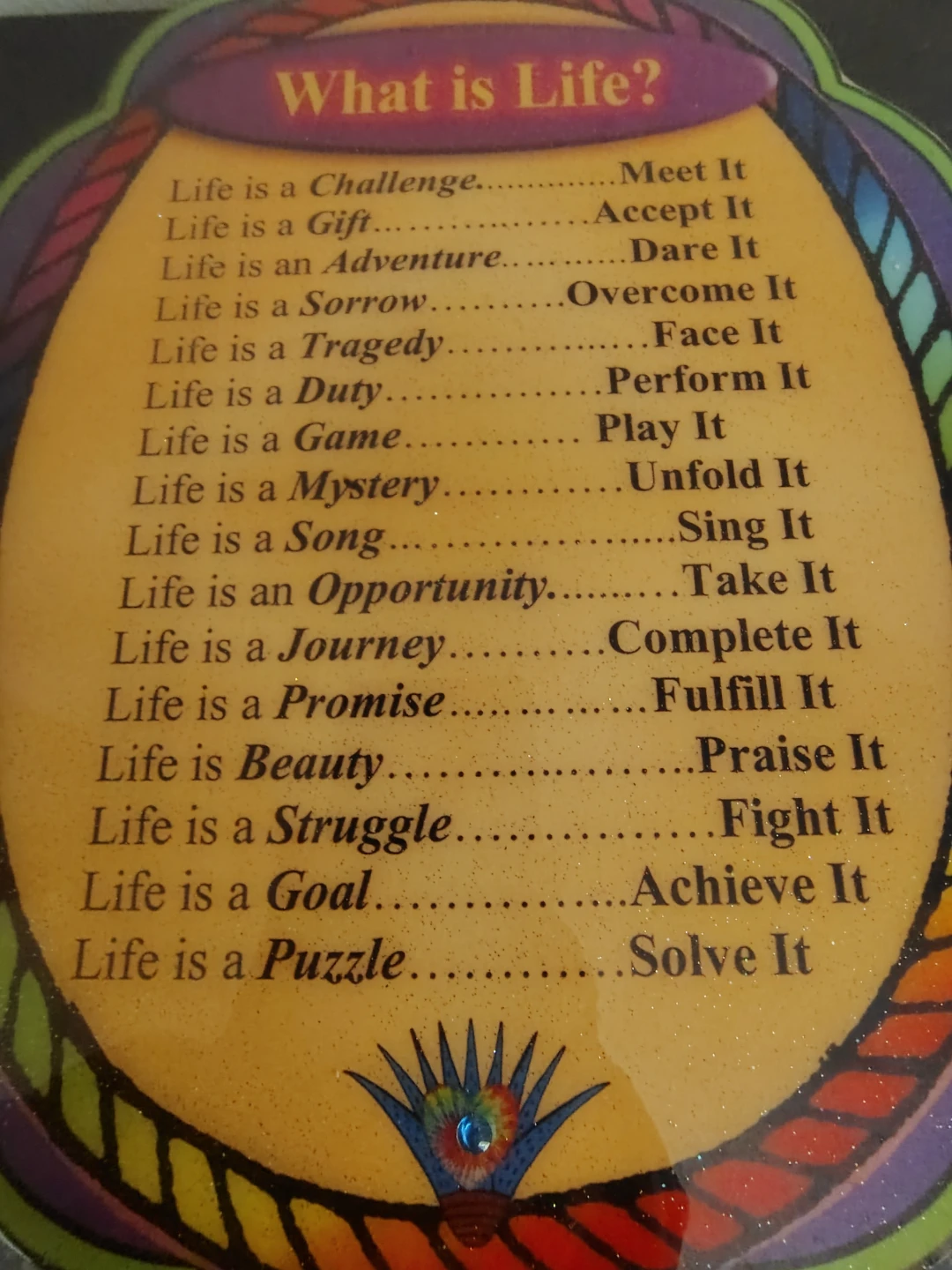 Decorative Plaque - What is Life? - photo 2