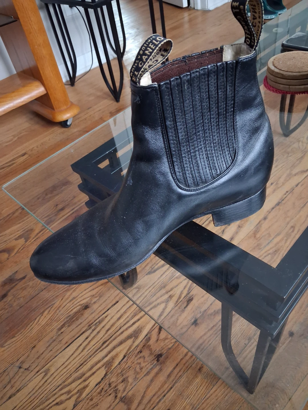 El Canelo Black Leather Chelsea Boots