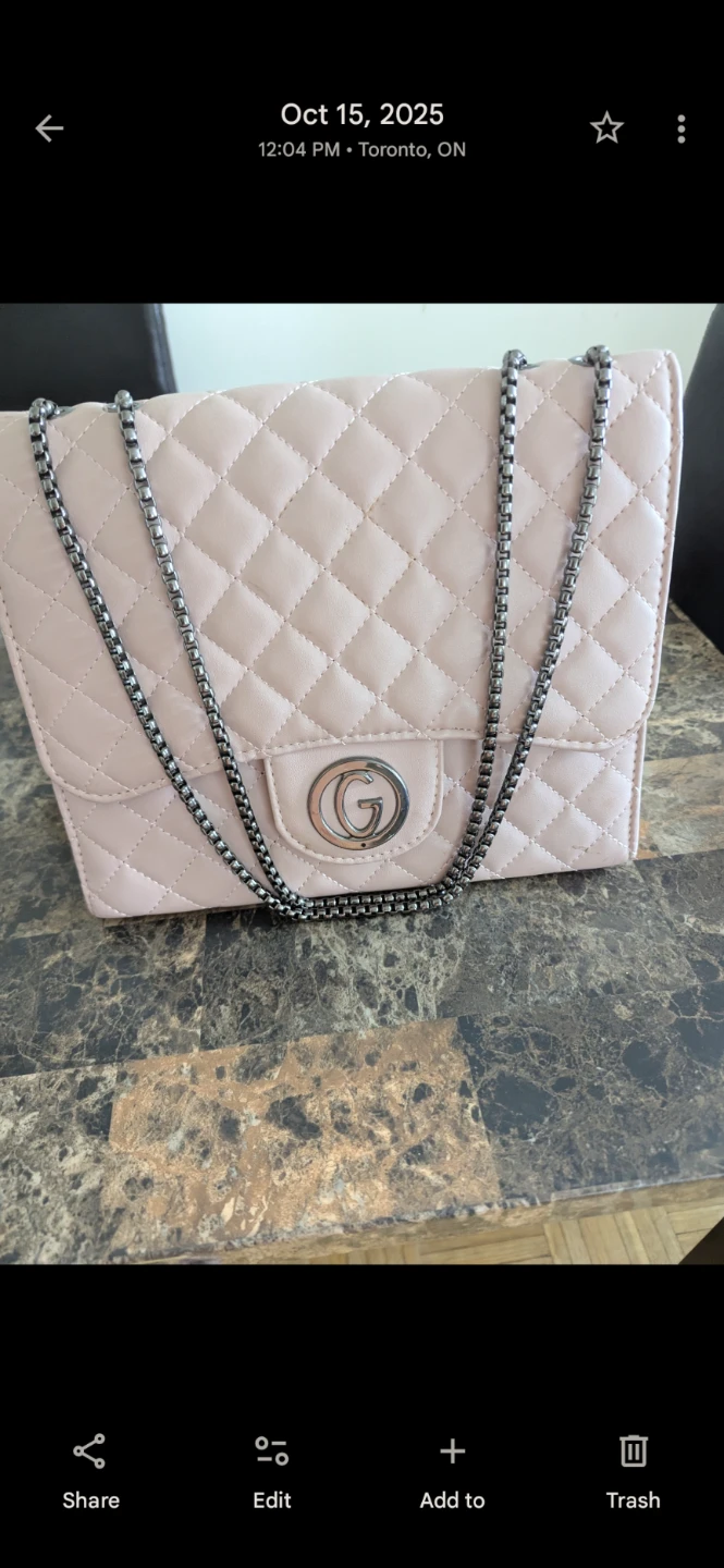 Pink Quilted Shoulder Bag