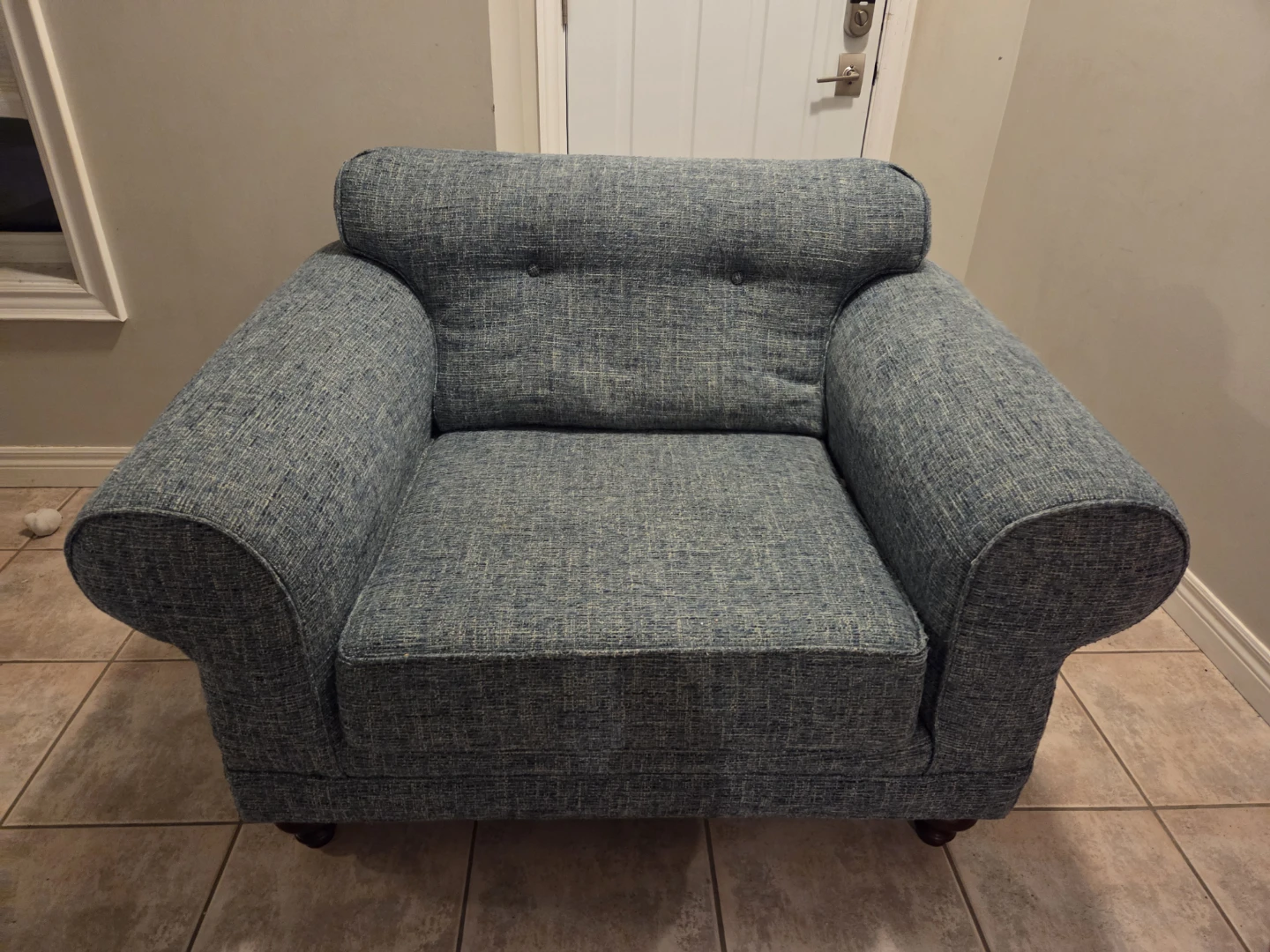Blue Upholstered Armchair