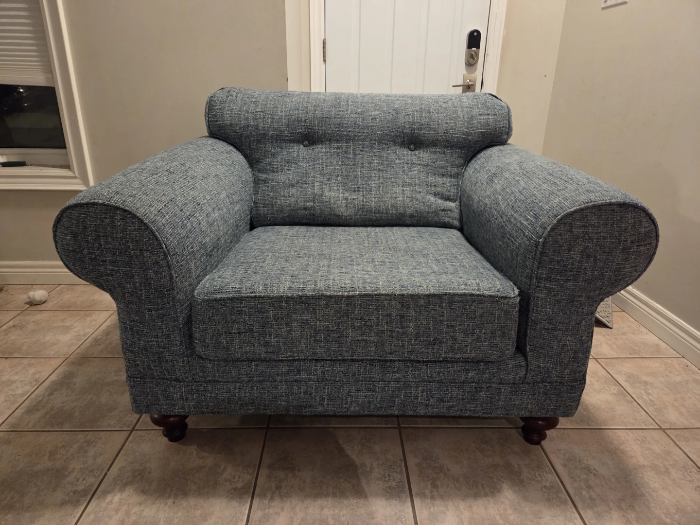 Blue Upholstered Armchair - photo 2