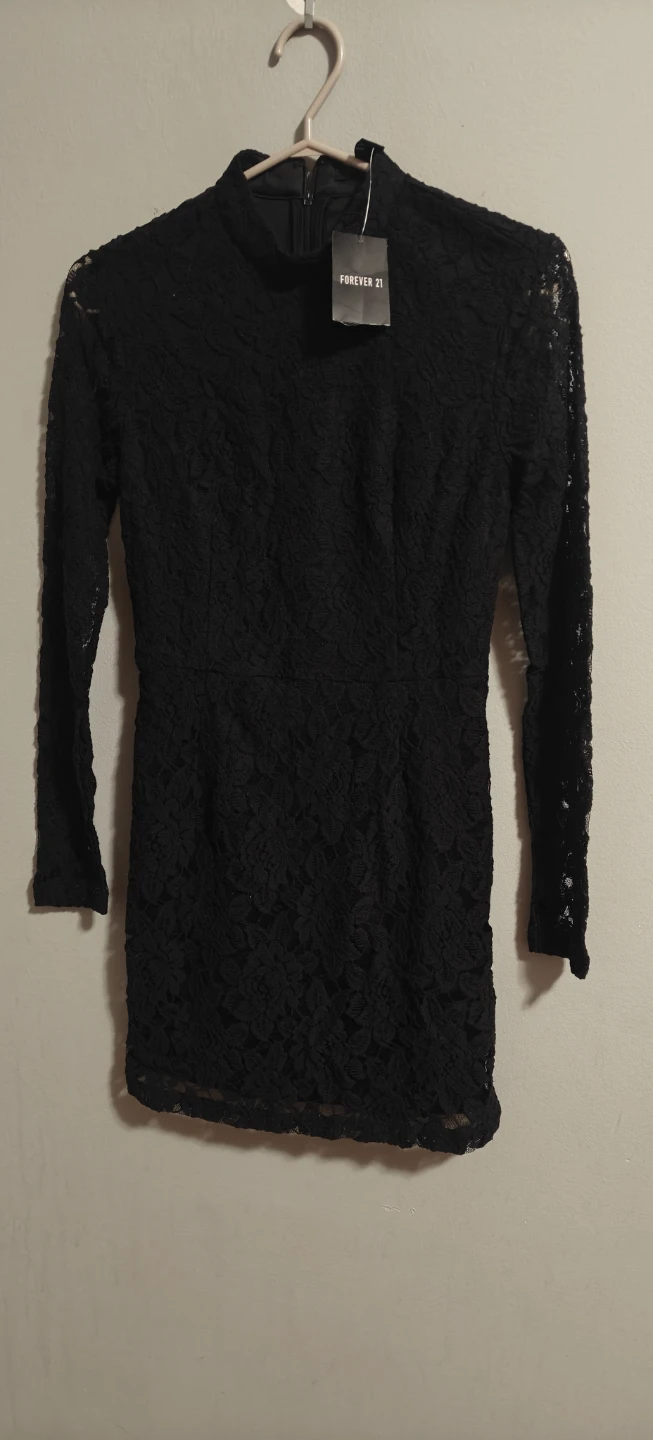 Mock Neck Long Sleeve Mini Dress