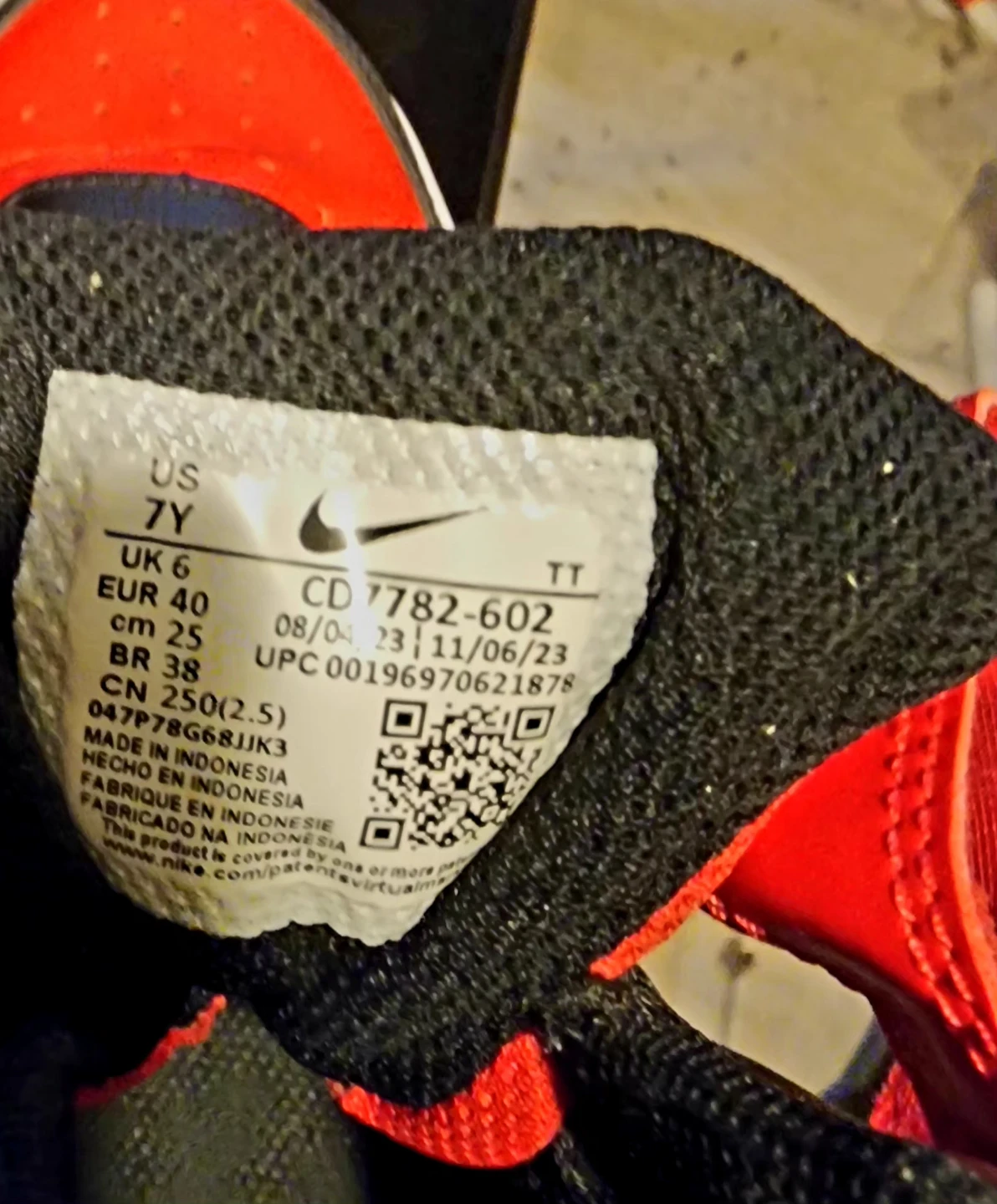 Nike Court Vision Mid Red/Black Youth Sneakers Size 7Y - photo 2