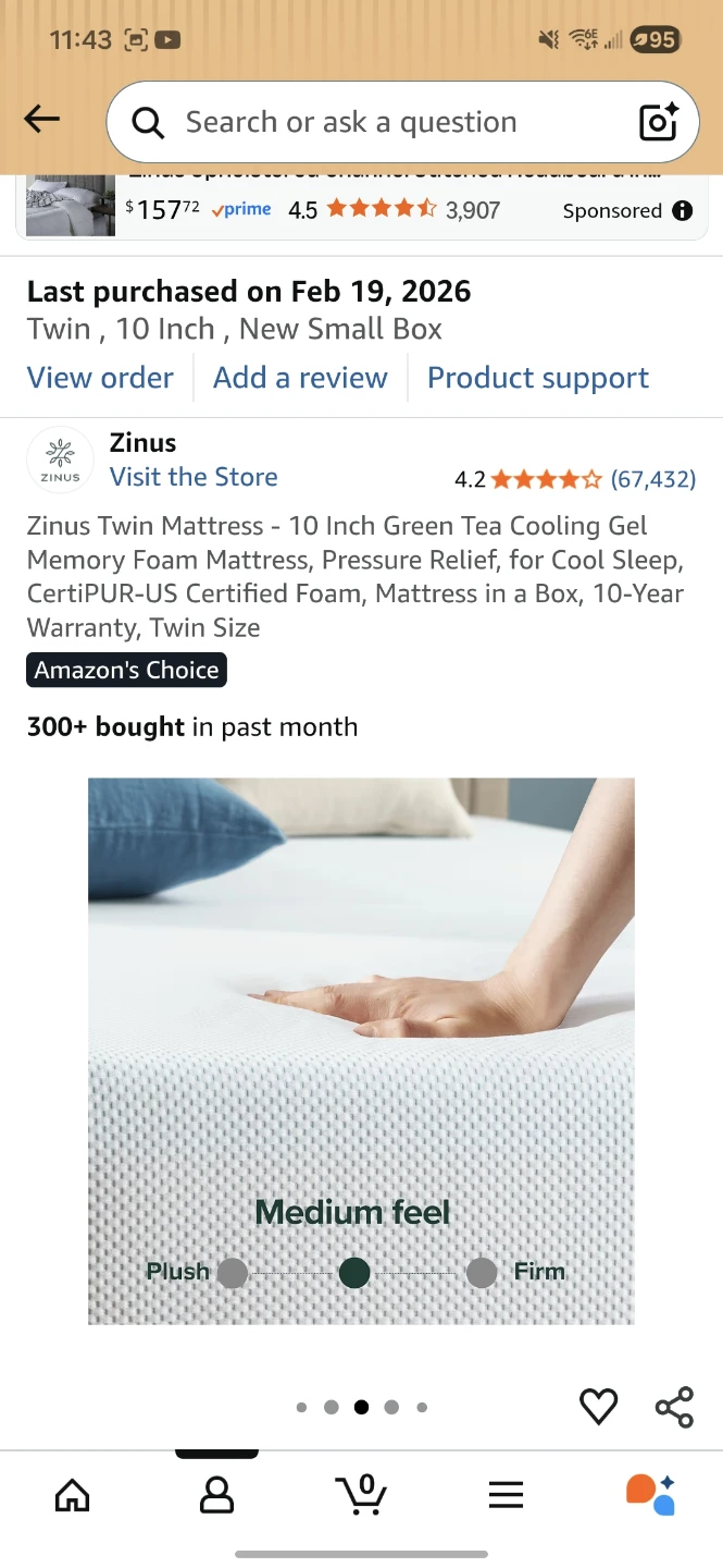 Unopened Zinus 10" Twin Mattress - New Small Box unopened - photo 5
