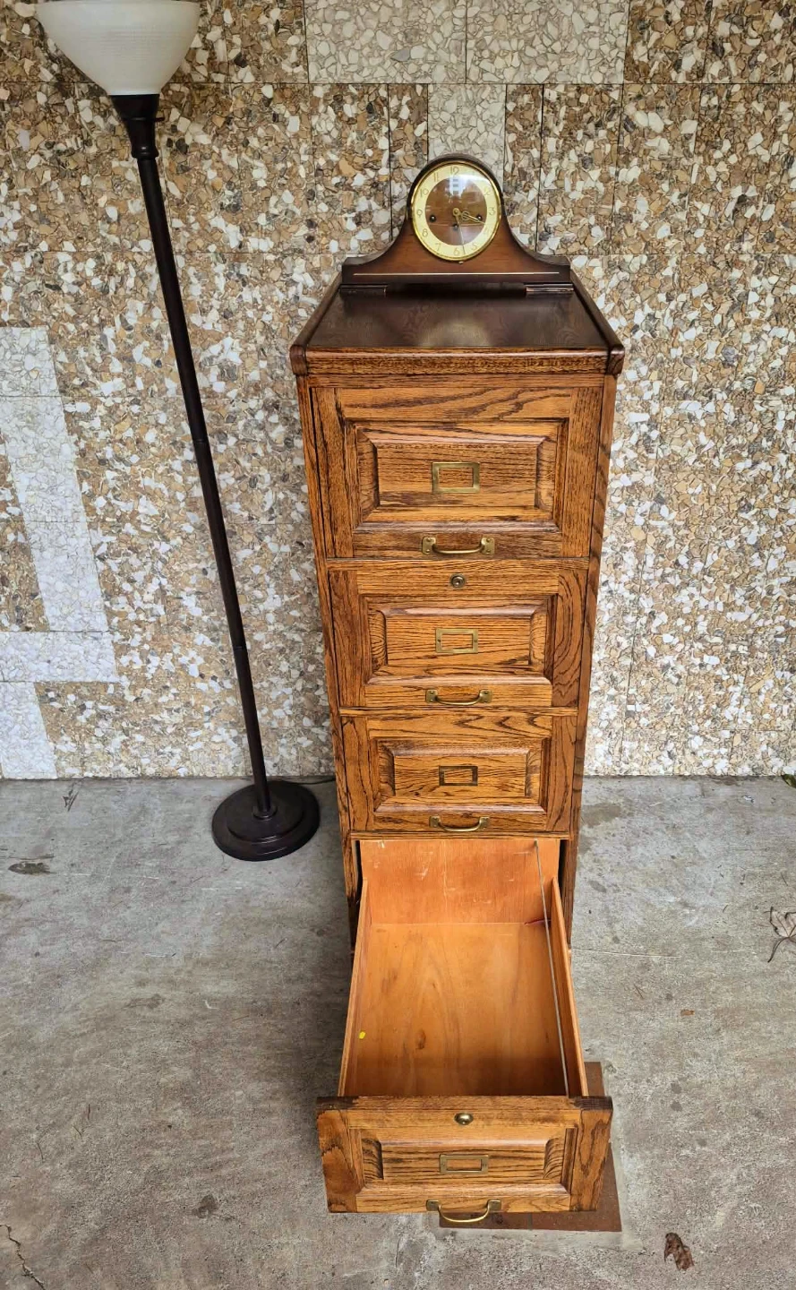 Vintage Tall And Narrow 4 Tier Storage Cabinet - photo 4