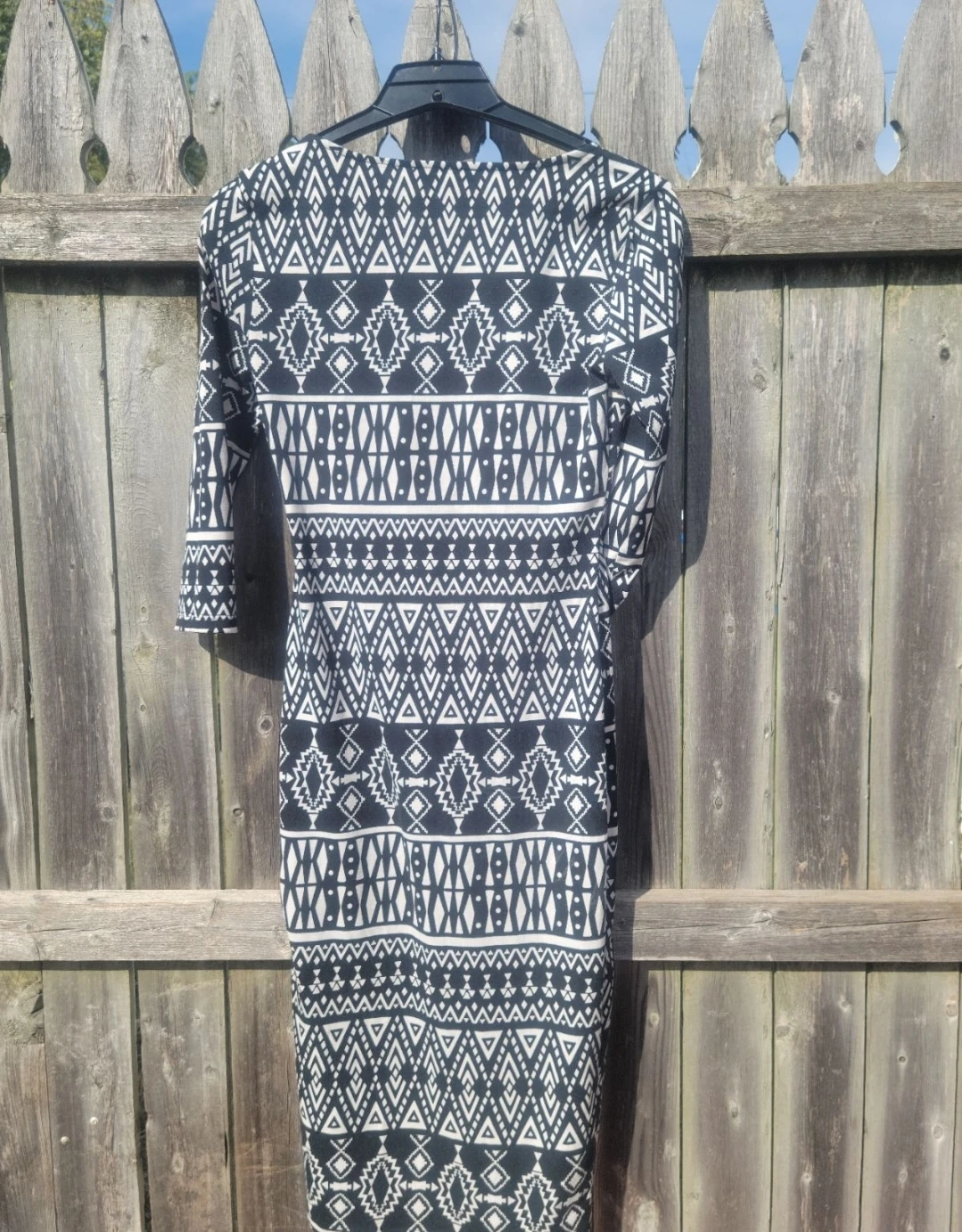 Women's Tribal Print Long Sleeve Dress - photo 2