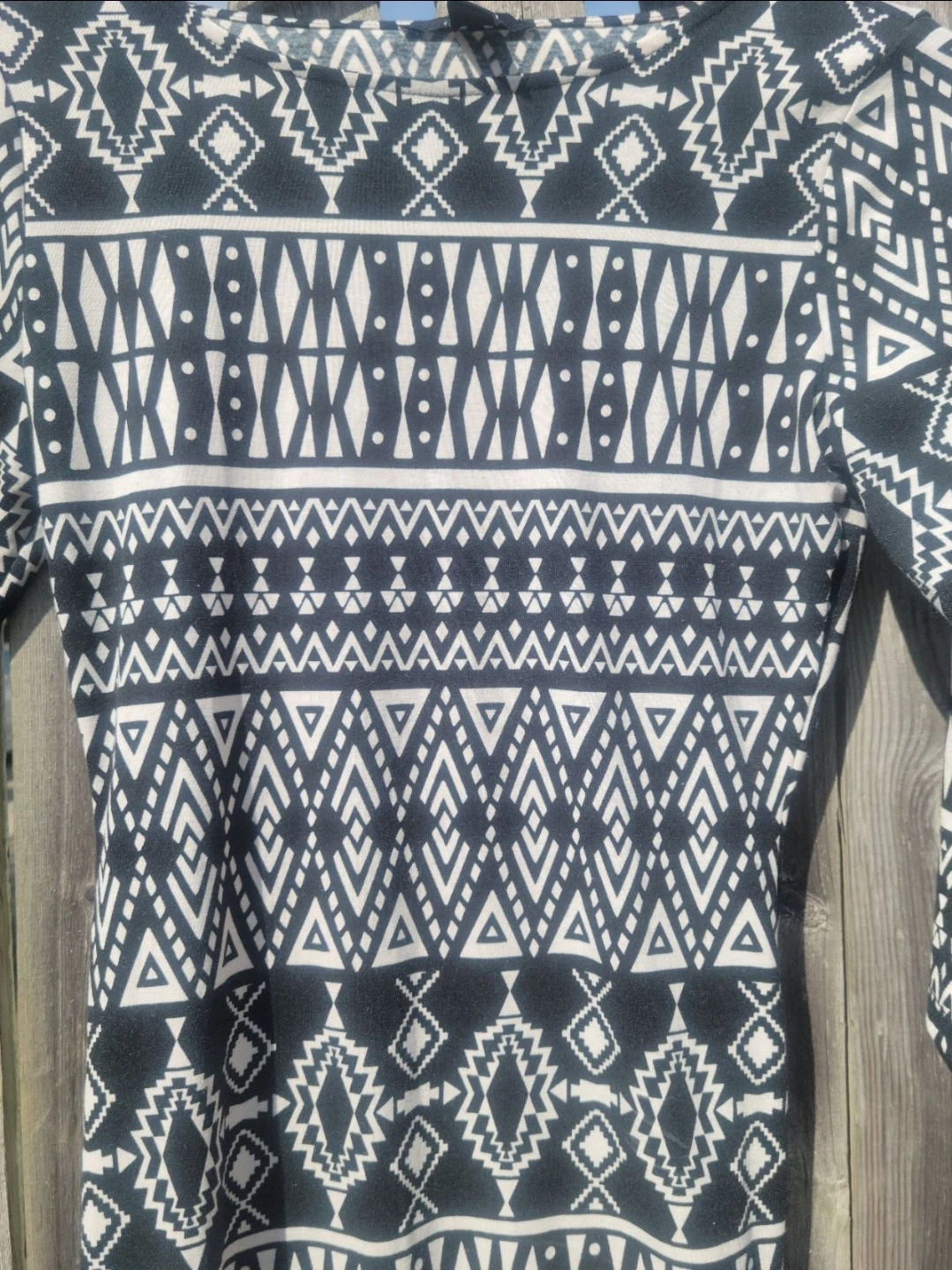 Women's Tribal Print Long Sleeve Dress - photo 3
