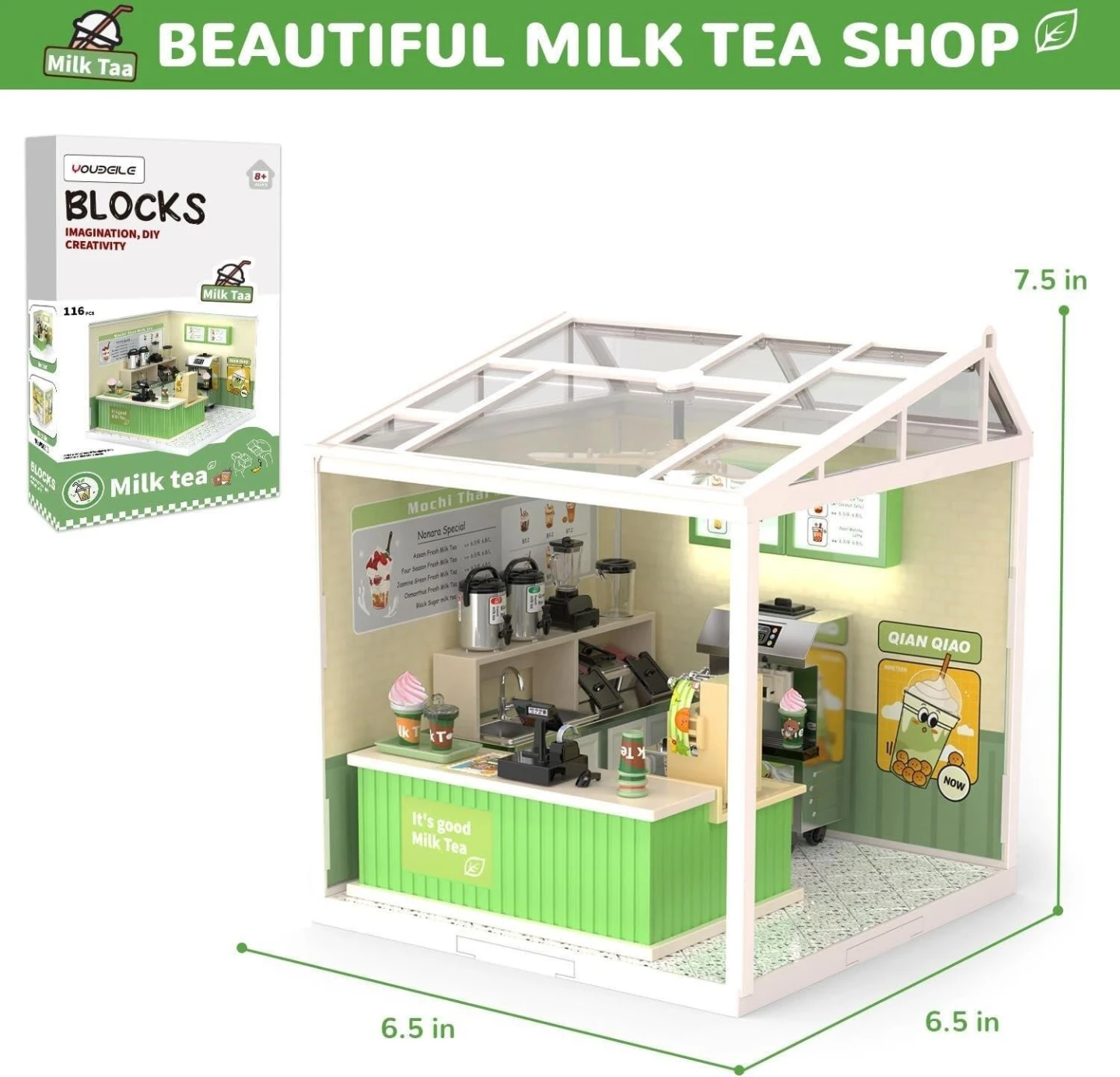 Vougle Milk Tea Shop Building Blocks Set - photo 4
