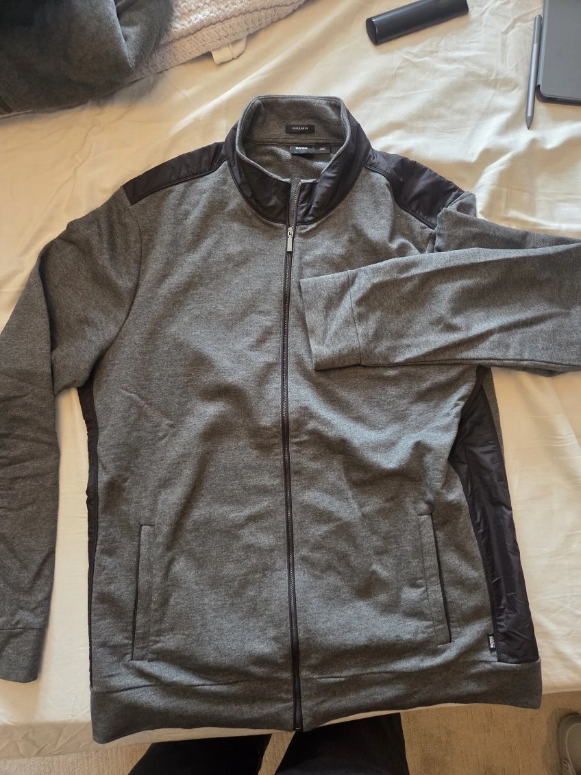 BOSS Hugo Boss Grey Full Zip Jacket - XXL