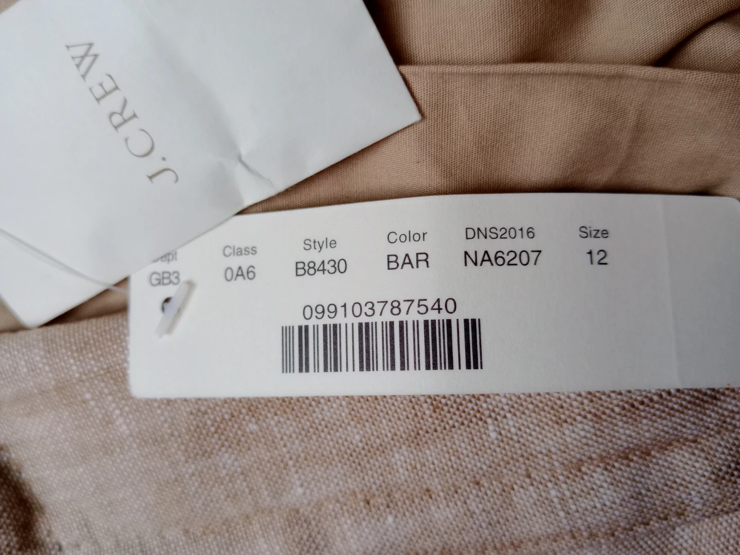 J.Crew Women's Beige Linen Blend Blazer Size 12 - photo 2