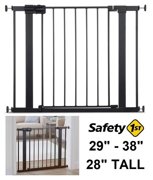 Safety 1st Easy Install Walk-Through Gate, Black