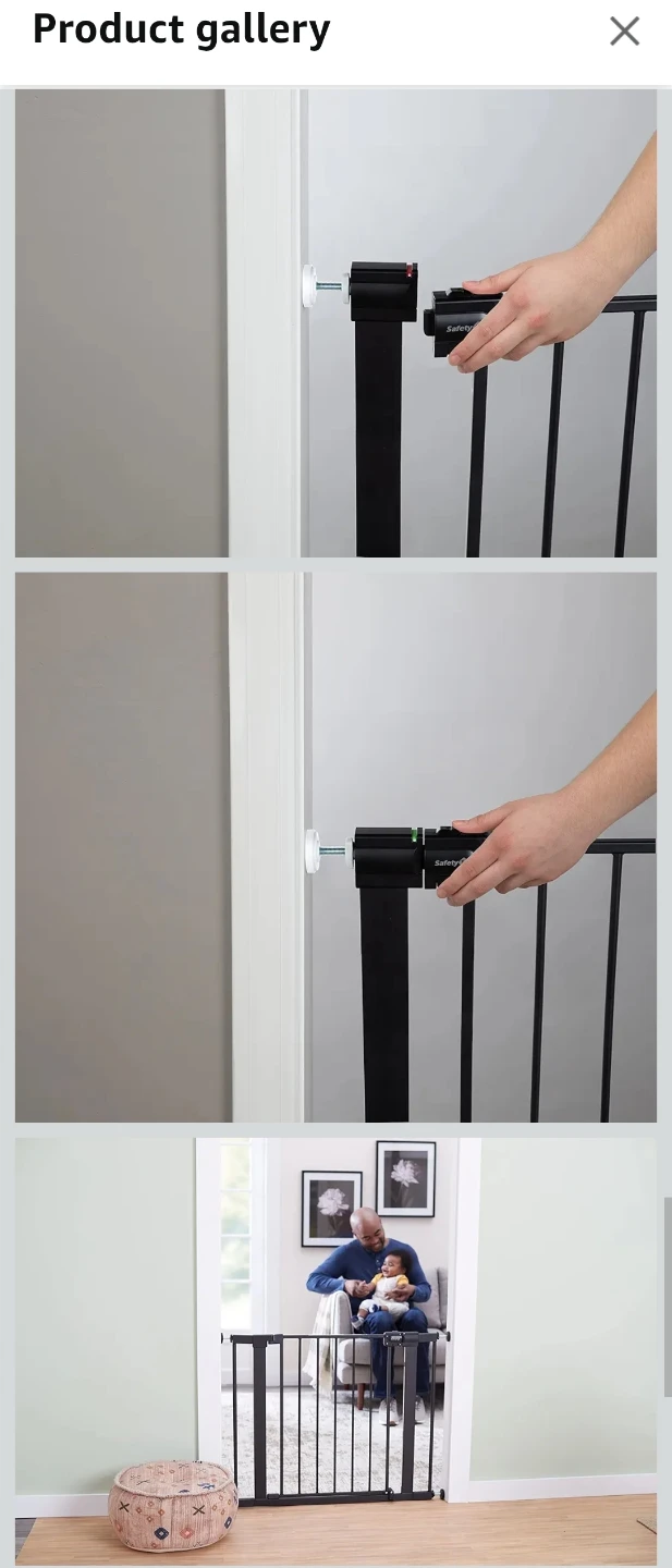 Safety 1st Easy Install Walk-Through Gate, Black - photo 4