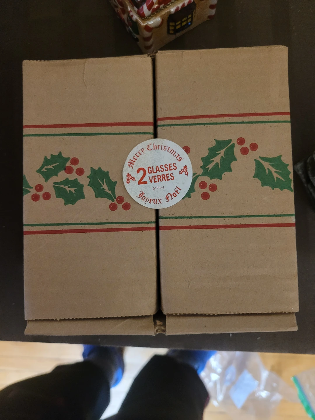 Vintage Mistletoe & Bow Christmas Glasses - Set of 4 - photo 3
