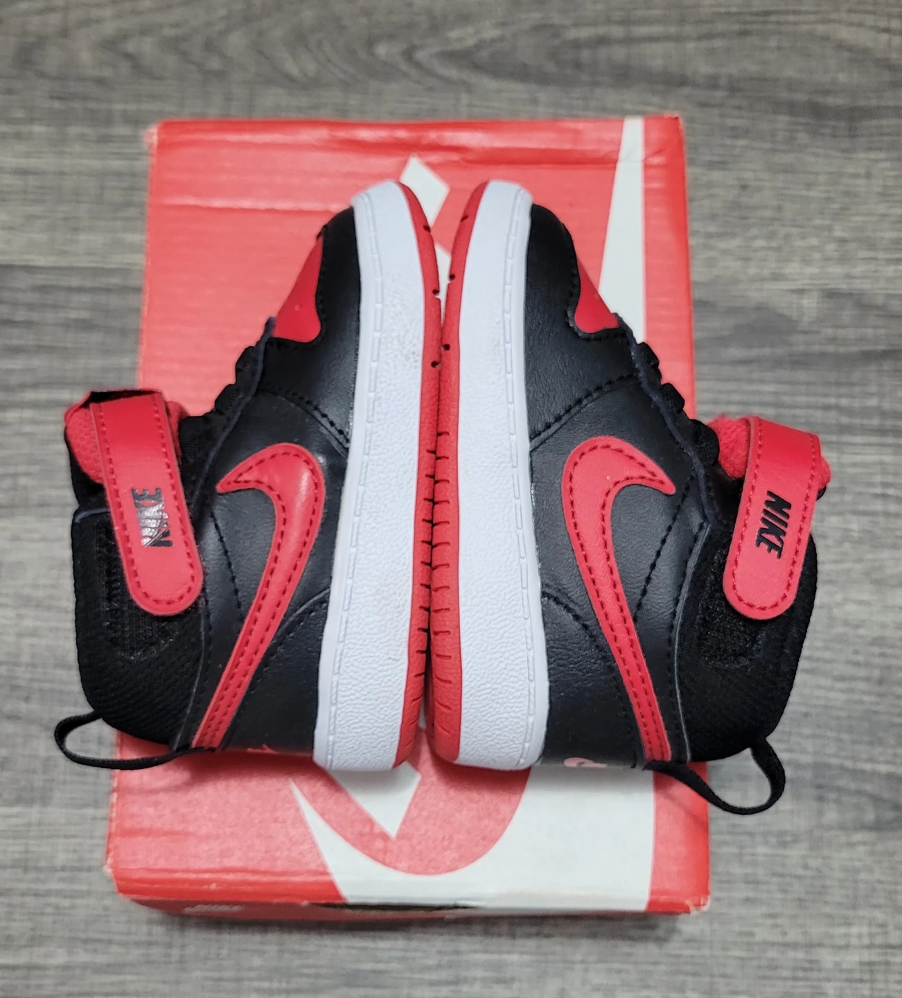 Nike Baby Toddler Shoes - Black/Red - Size 4C - photo 3