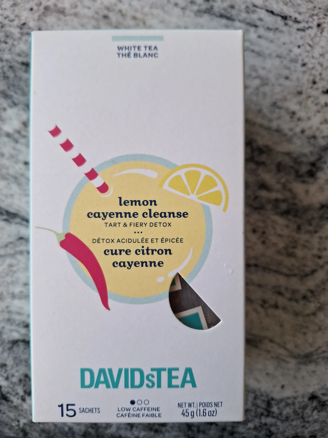 🧡DAVIDsTEA Lemon Cayenne Cleanse White Tea