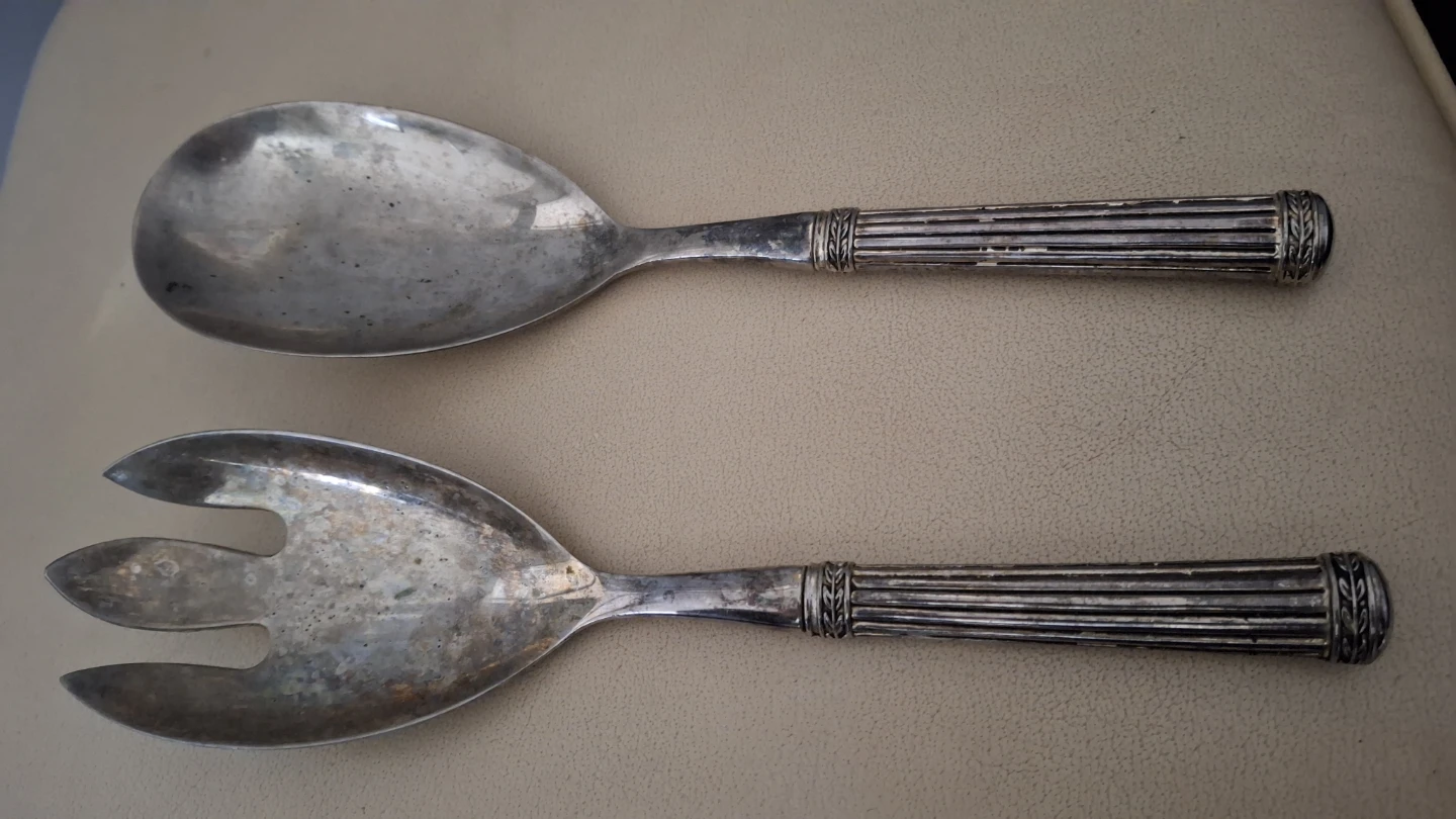 Vintage Salad Server Set - Spoon and Fork