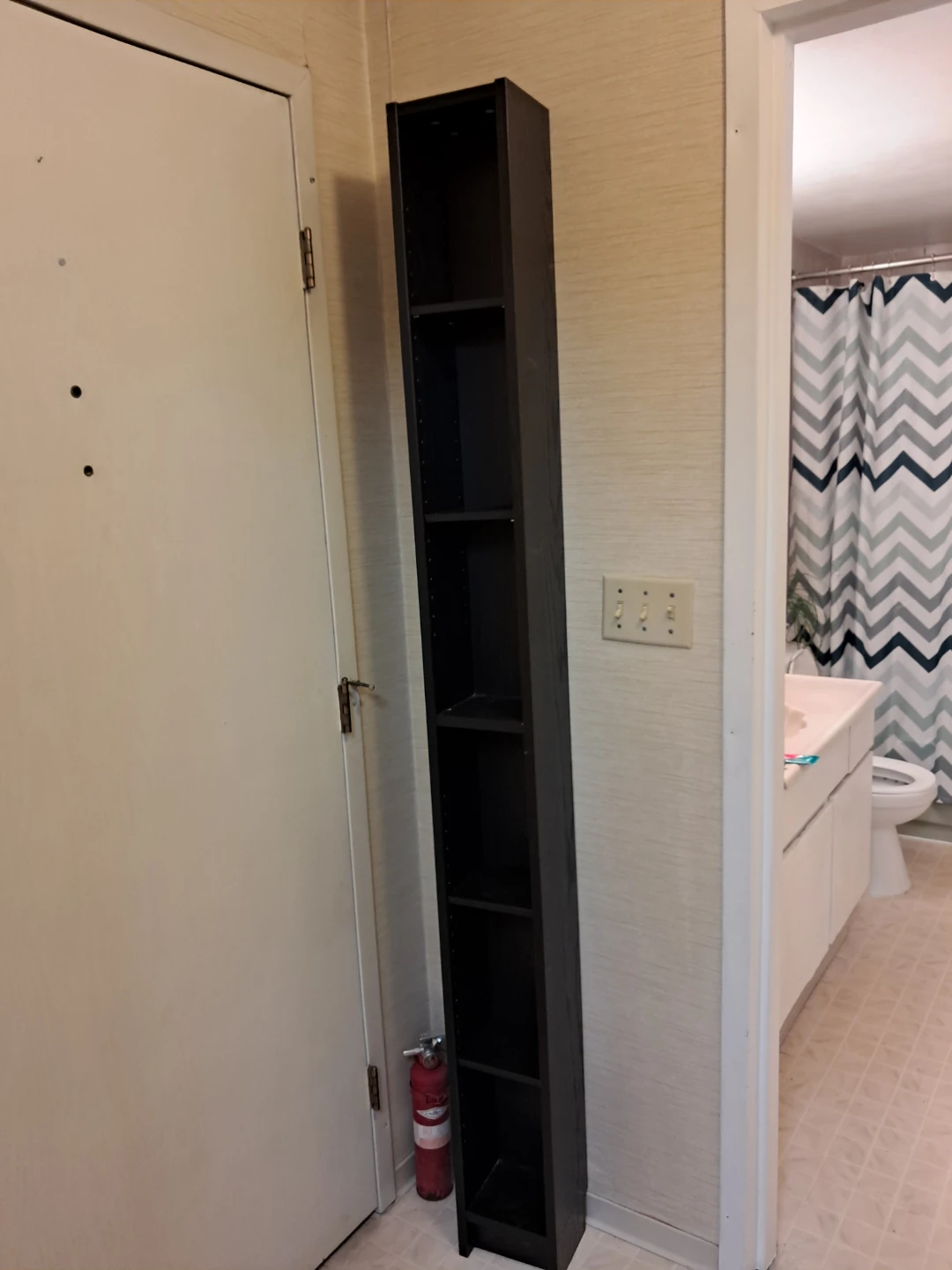 Ikea benno Black Tall Slim Bookcase / Storage Shelf