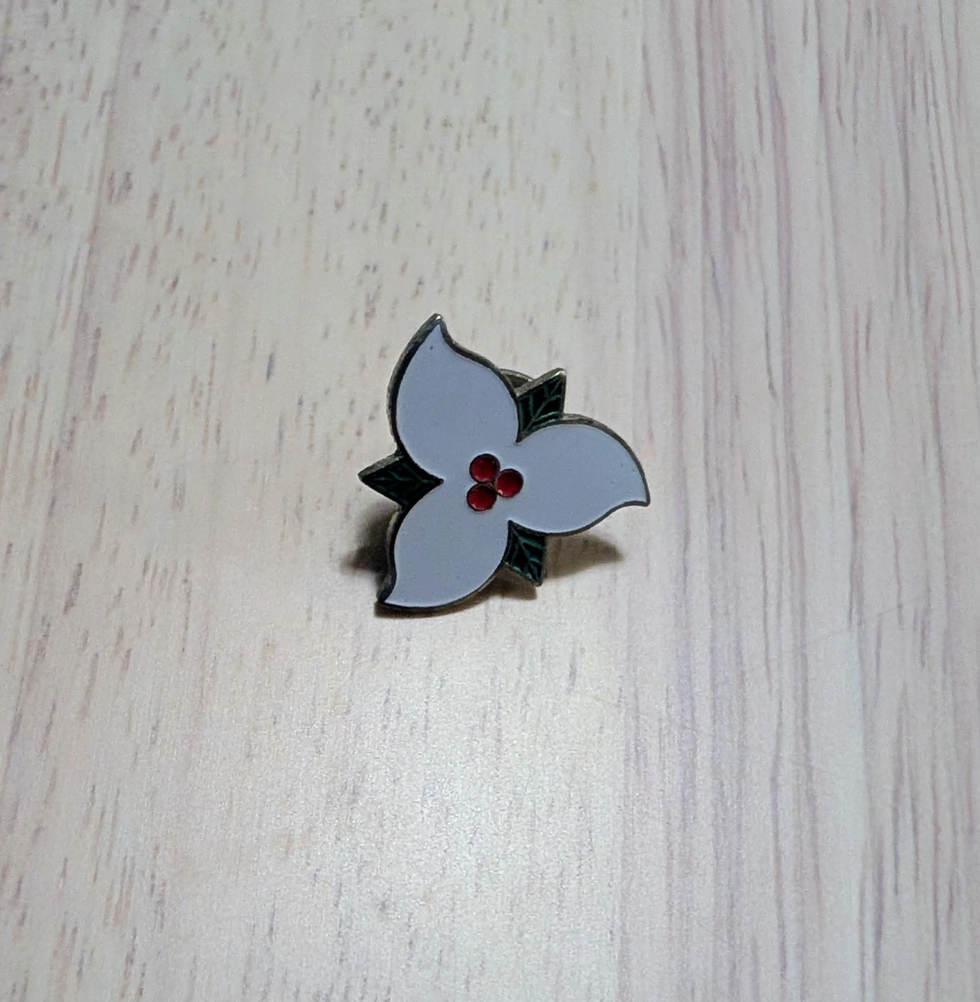 Brand New Trillium Flower Enamel Pin