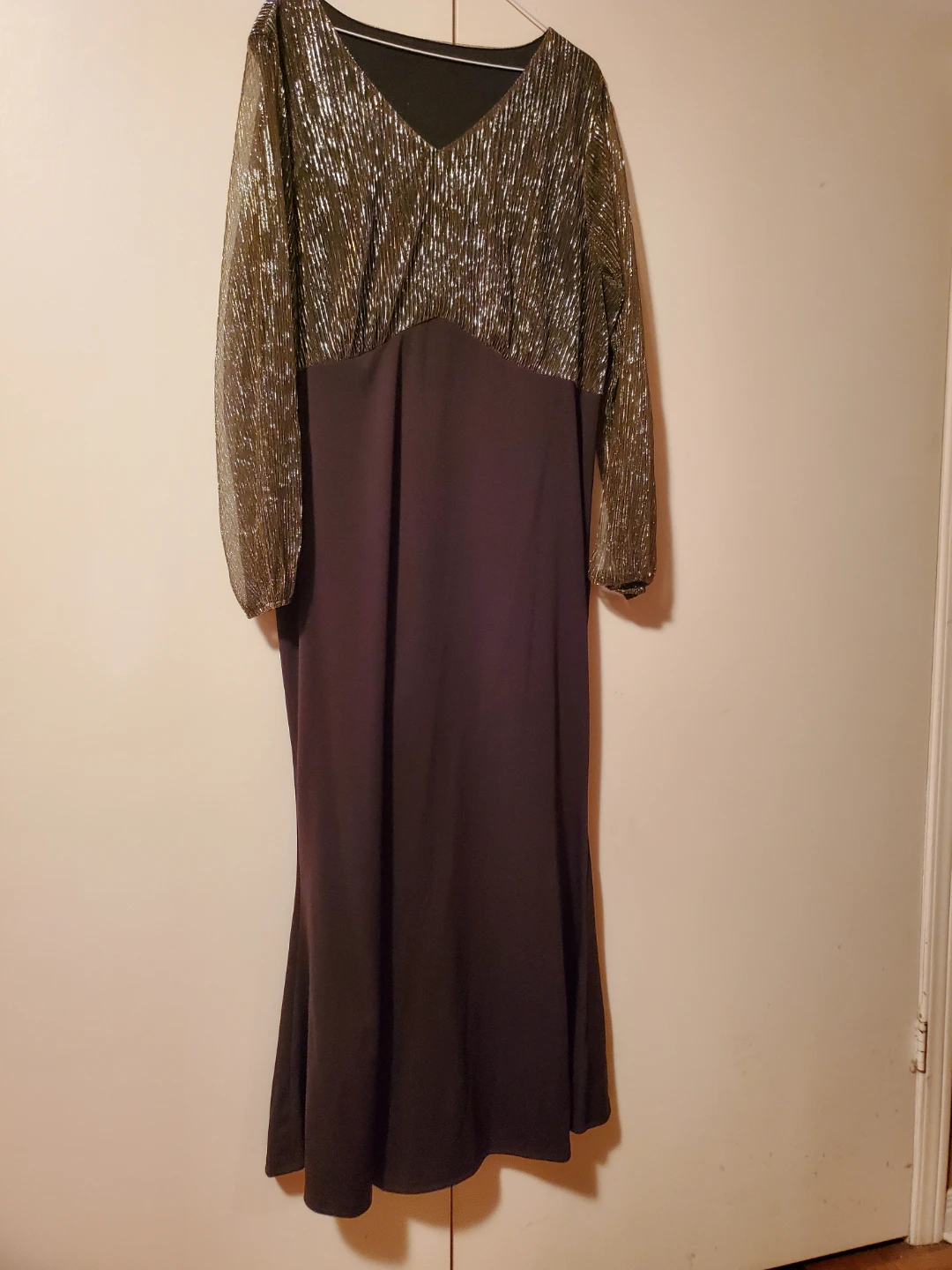 🥕 Sparkly Long Sleeve Maxi Dress