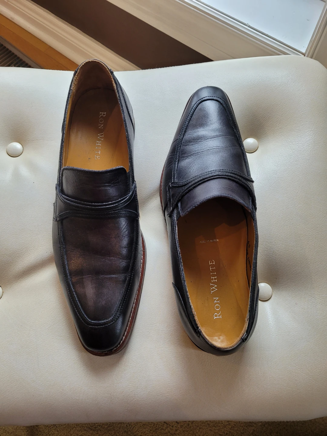 Ron White Leather Loafers sz 43 - photo 5