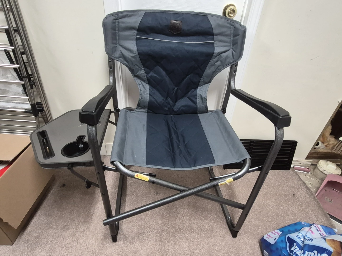Portable Director's Chair with Side Table