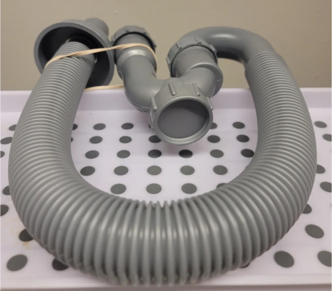 Grey Flexible Sink Drain Pipe with P-Trap - photo 4