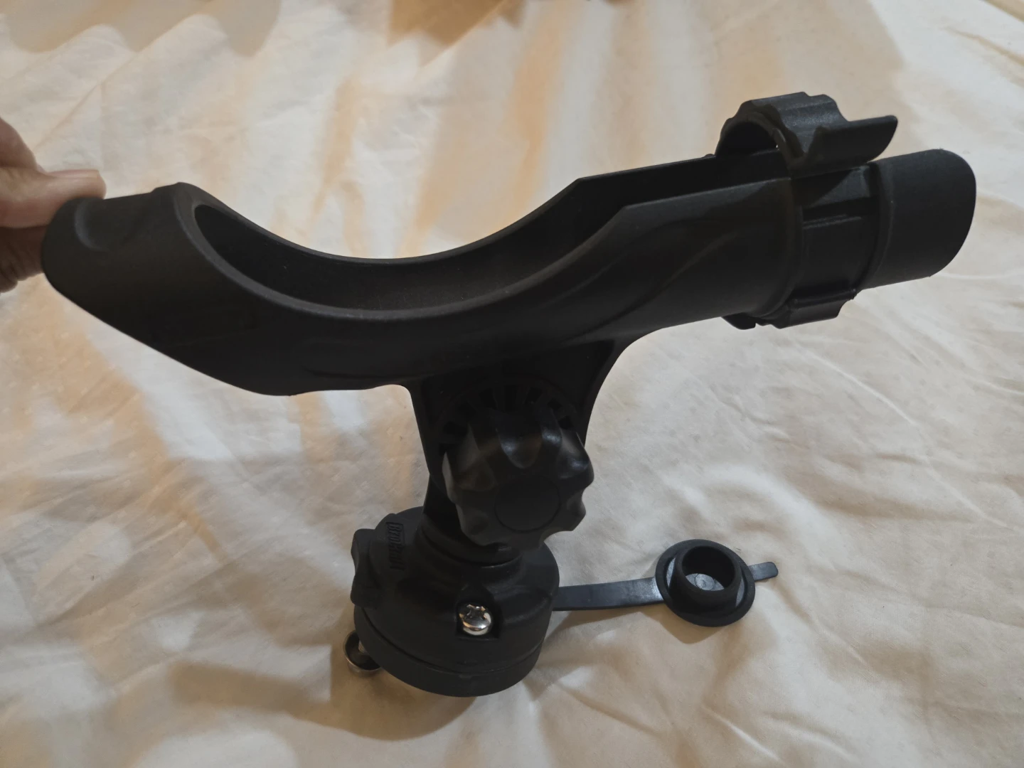 Black Fishing Rod Holder with Clamp Mount