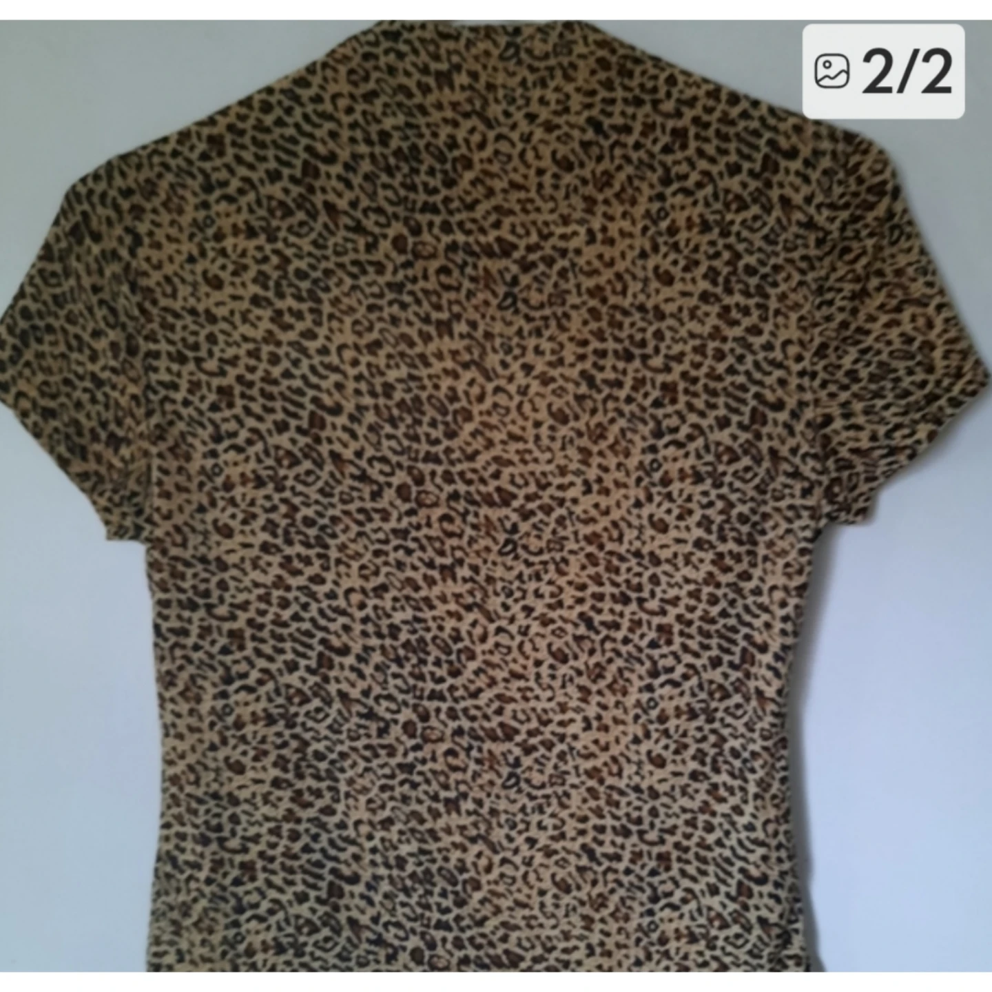 Women's Leopard Print Cut-Out Mock Neck Top - photo 2