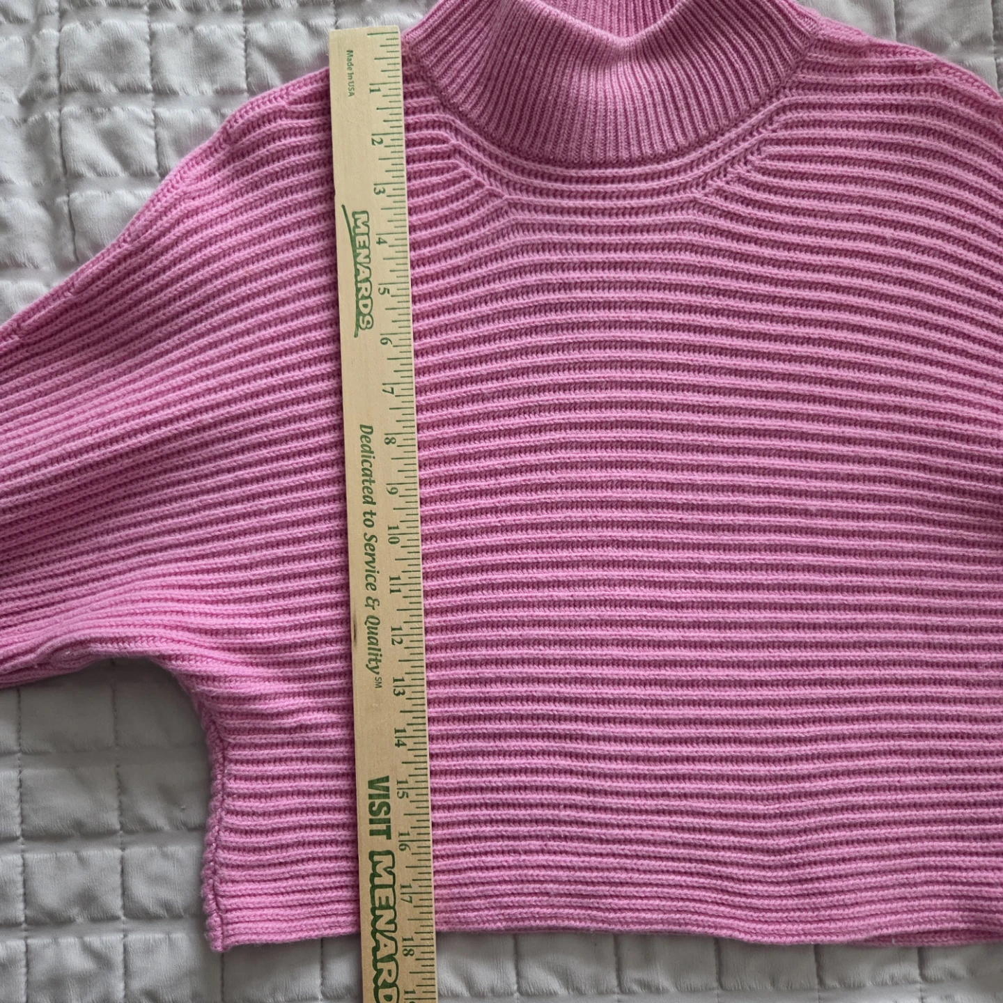 Intermix pink cropped turtleneck in size small - photo 3