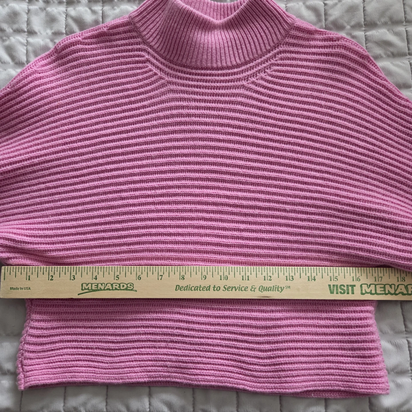 Intermix pink cropped turtleneck in size small - photo 4