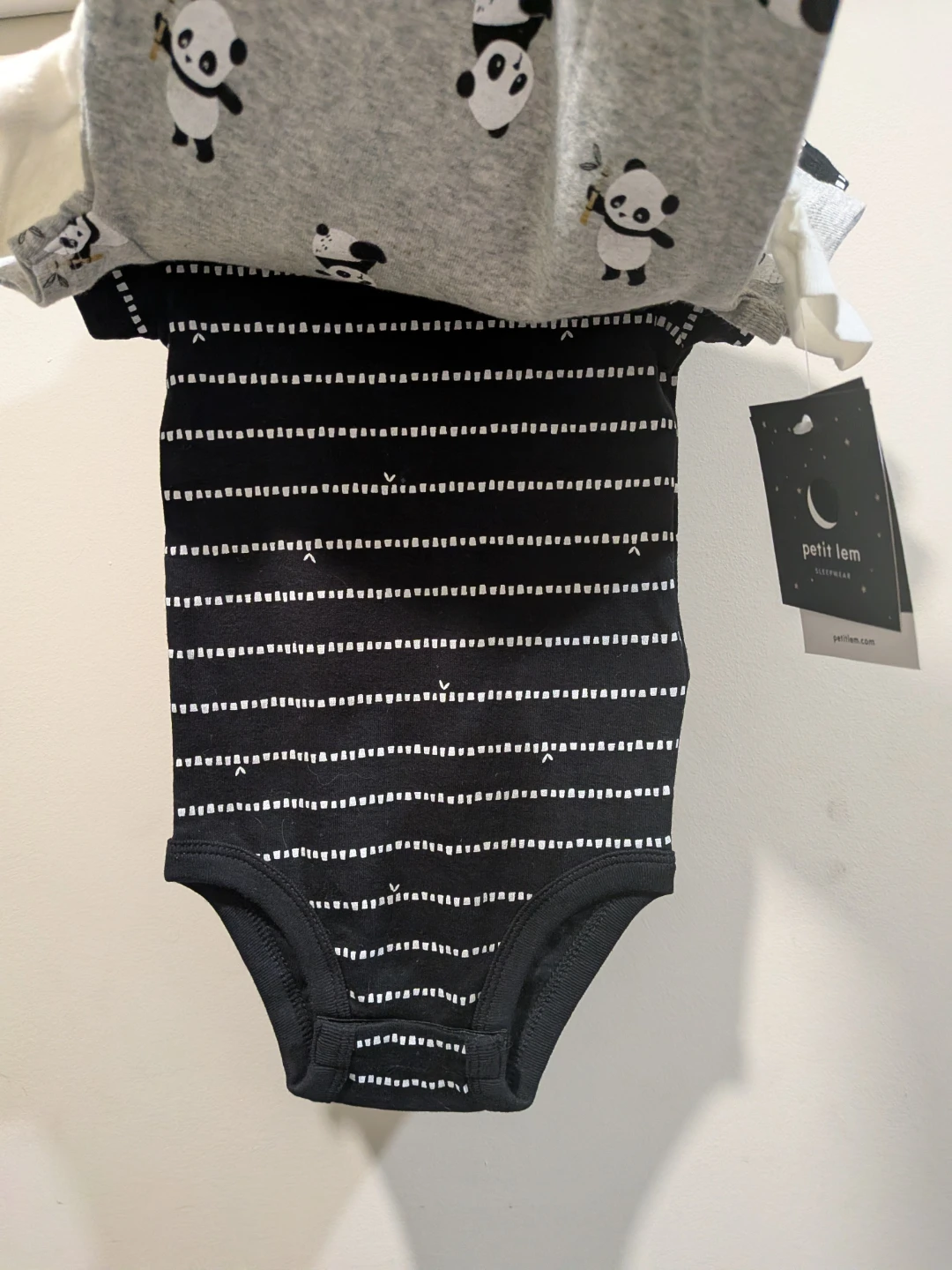 NEW 9 months Petit Lem Panda Bodysuit Set - 9 Months - photo 3