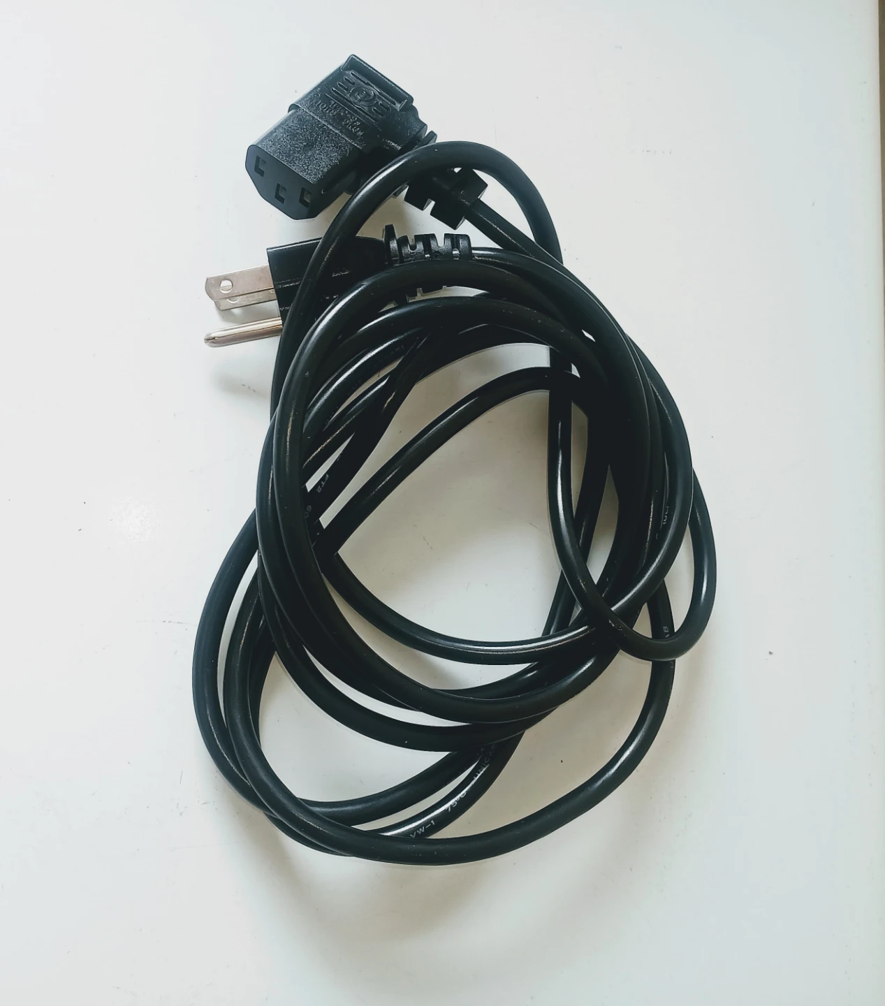 10ft Left Angle Power Cable