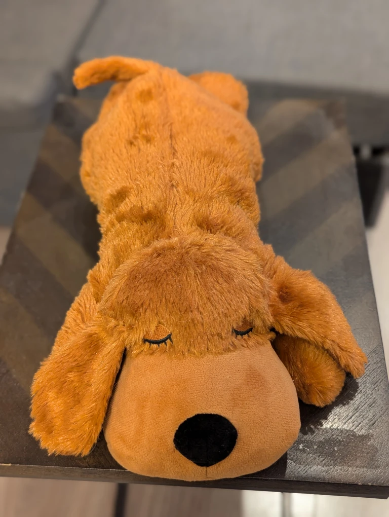 Brown Dog Plush Stuffed Animal with Heartbeat
