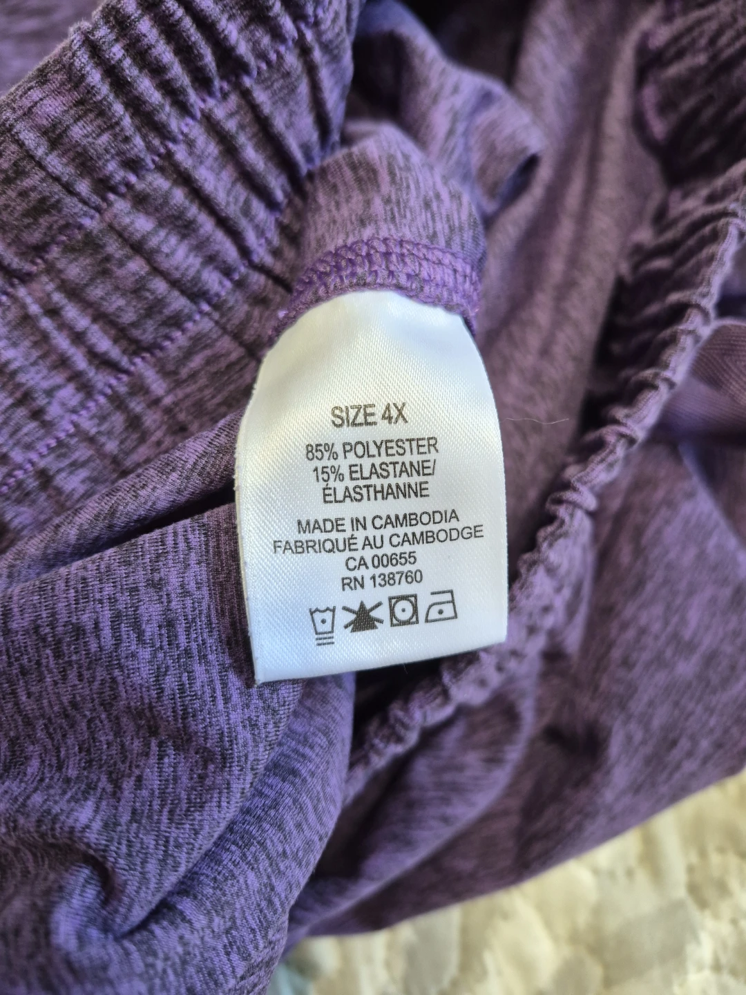 Ladies Penningtons Active Zone Purple Stretch Waist Size 4X - photo 4