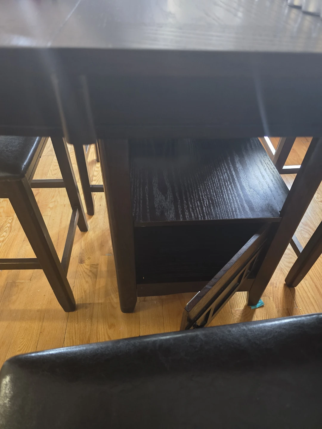 Dark Wood Dining Table Set with 6 Chairs - photo 3