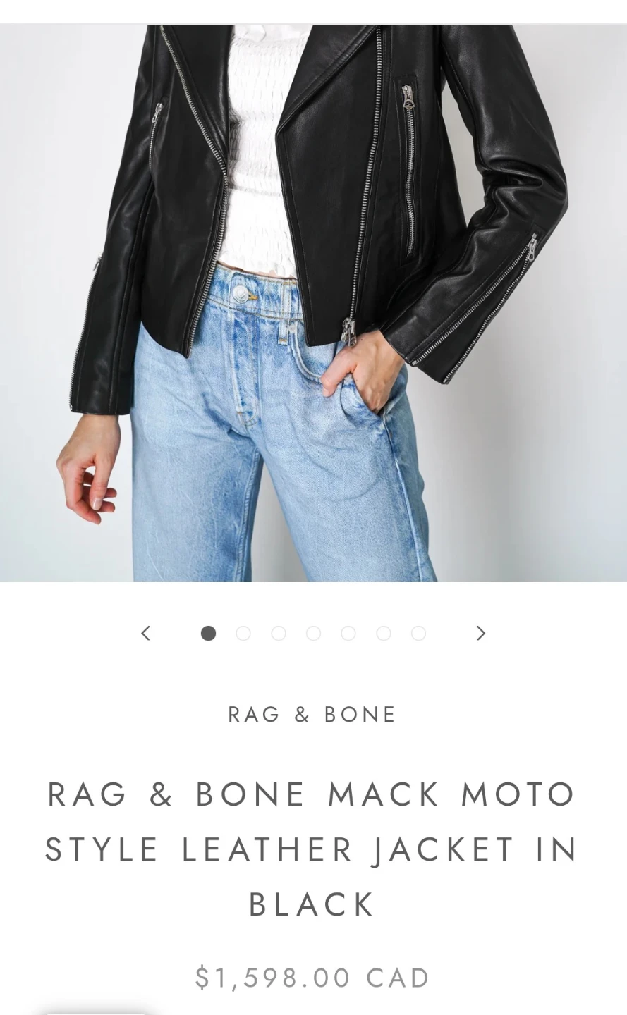 Rag&Bone women's Moto style leather jacket - photo 4