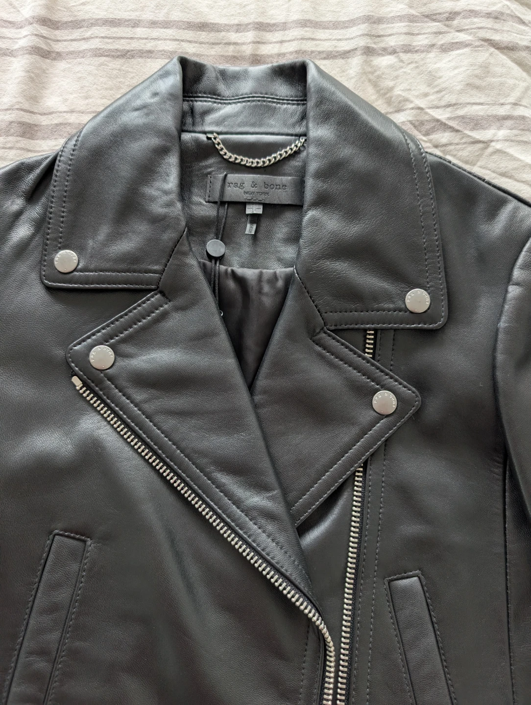 Rag&Bone women's Moto style leather jacket - photo 5