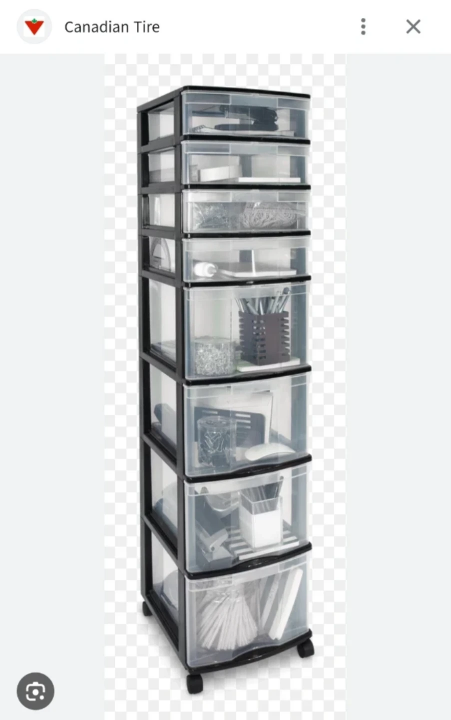 Black 8-Drawer Storage Tower with Wheels 🥕 - photo 2