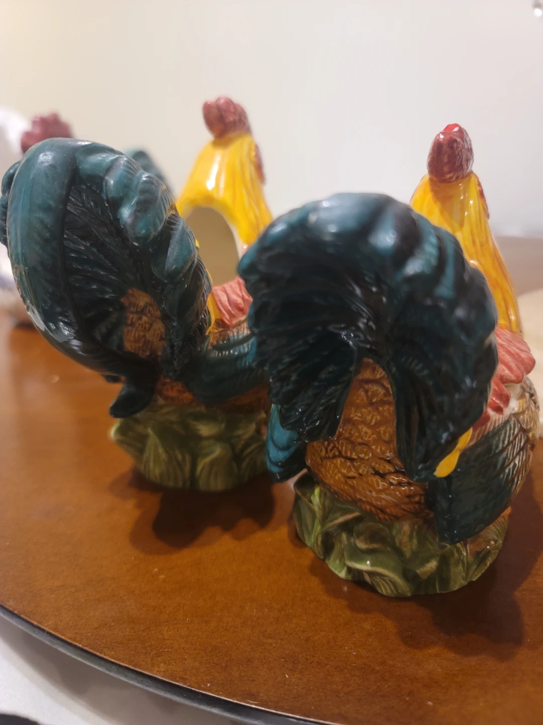 Rooster creamer and sugar bowl set - photo 2