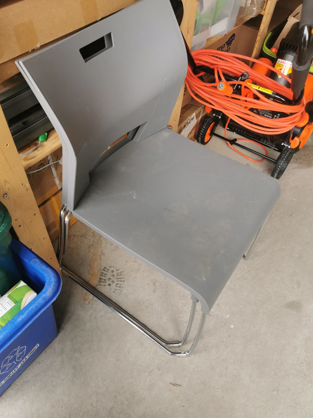 Grey Modern Cantilever Chair