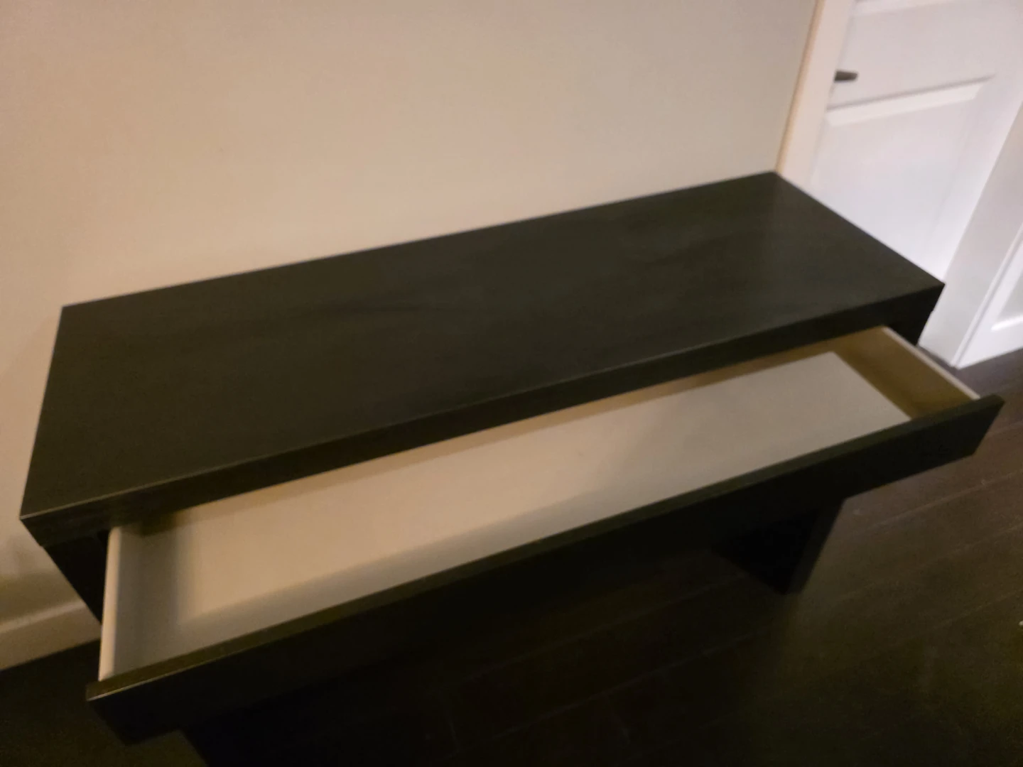 Black Console Table with Drawer