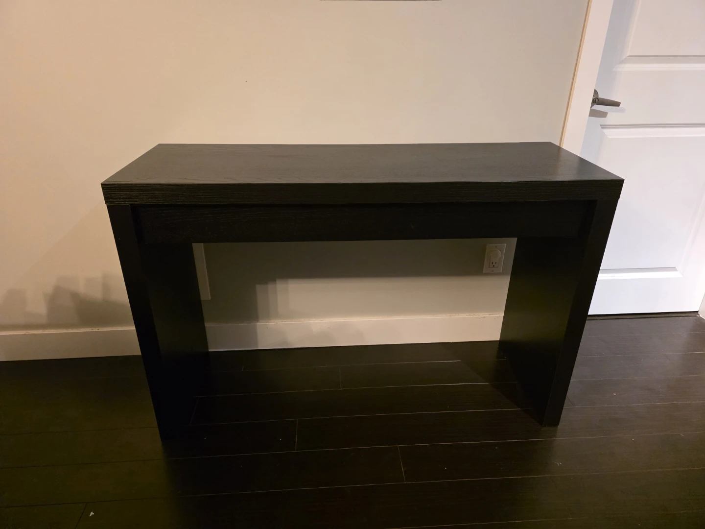 Black Console Table with Drawer - photo 2