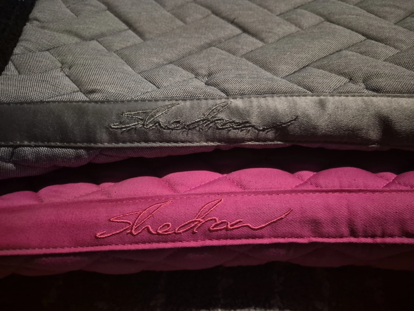 Shedrow Saddle Pad Set - Pink and Grey - photo 2