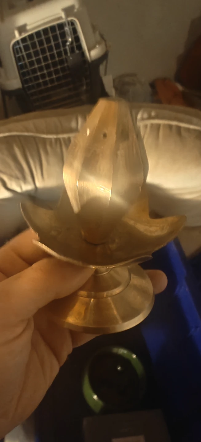 Brass incense lotus