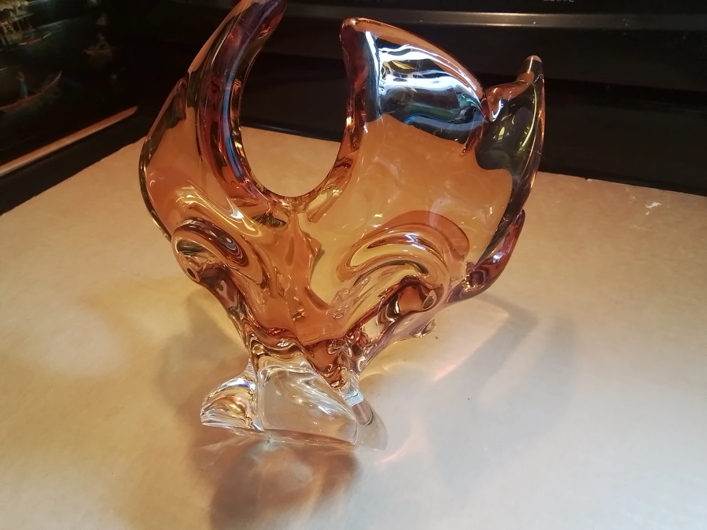 Vintage Chalet Canada Art Glass Splash Bowl 8x8" - photo 5