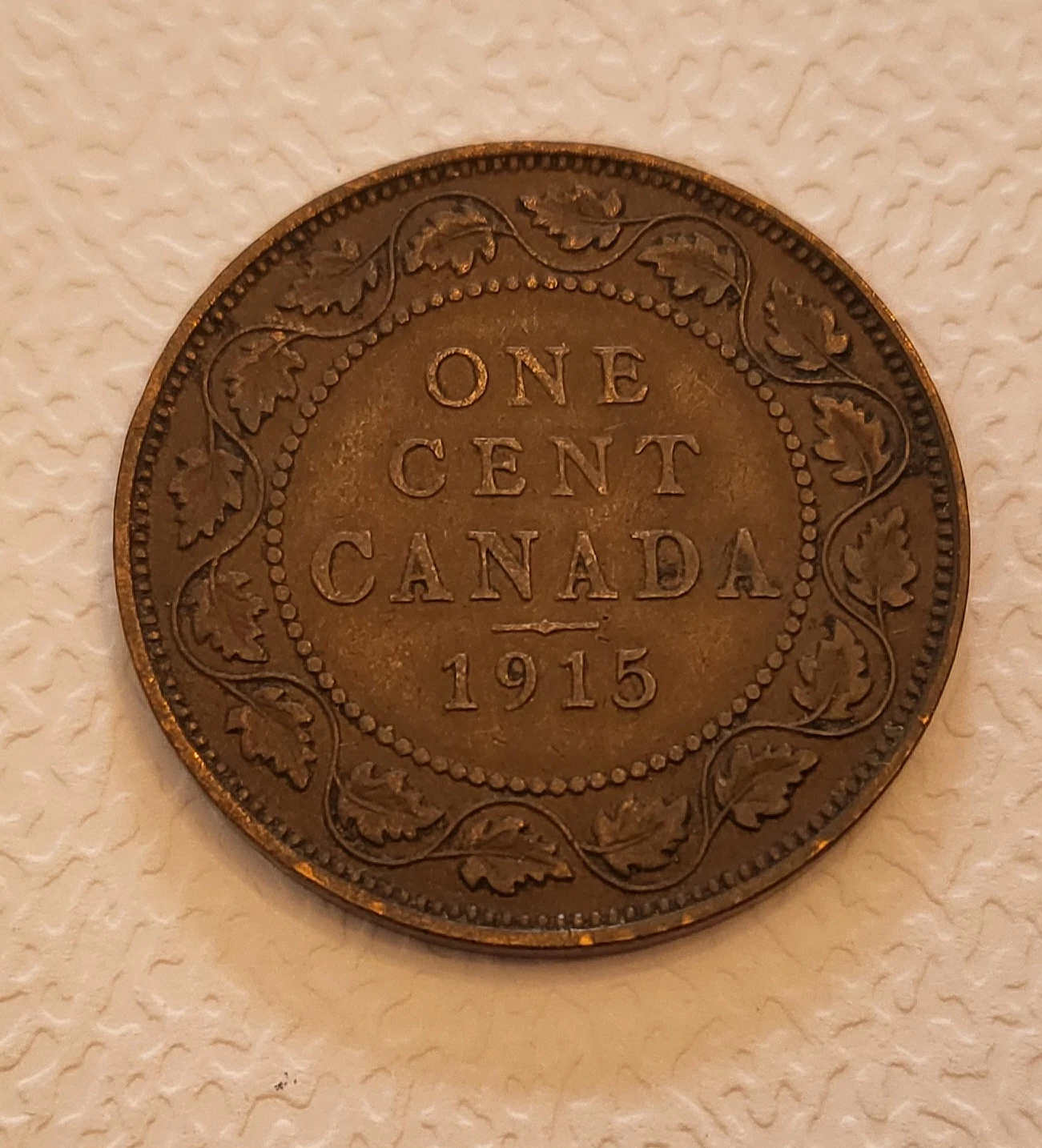 1915 Antique Canadian One Cent Coin - photo 2