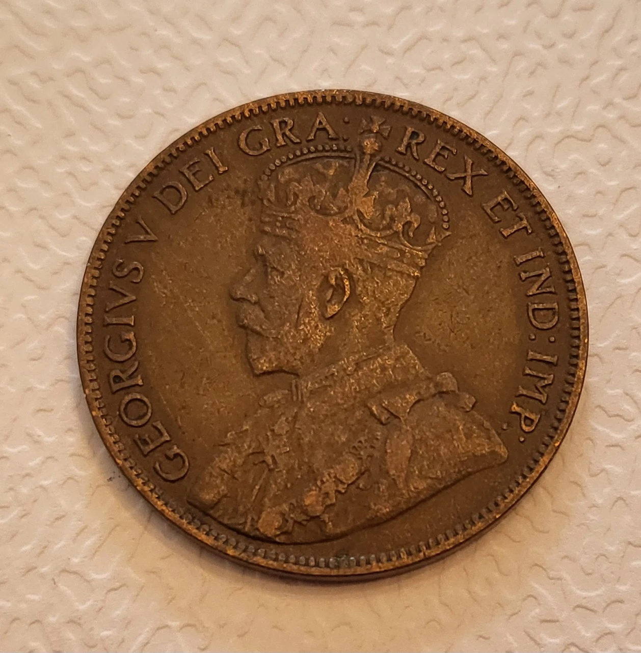 1915 Antique Canadian One Cent Coin - photo 3
