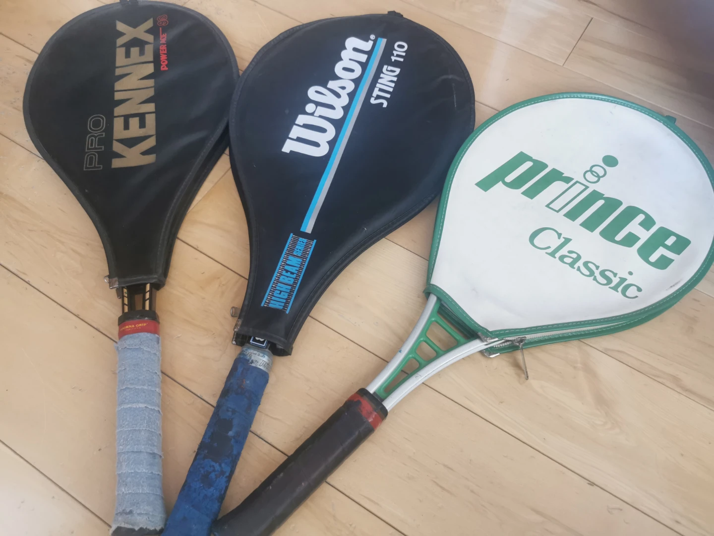 Set of 3 Tennis Rackets: KENNEX, Wilson, Prince